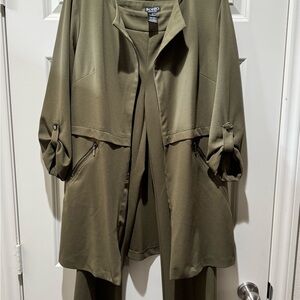 Soho Brand Olive Blazer Jacket pant set - Size M